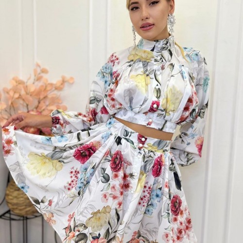 114039 TOPTAN DESENLİ ETEK TAKIM toptan bayan giyim