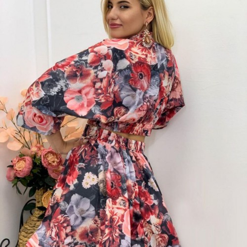 114042 TOPTAN DESENLİ ETEK TAKIM toptan bayan giyim