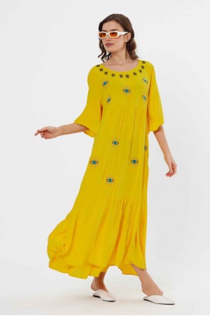 114194 yellow DRESS
