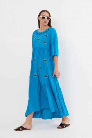 114195 blue DRESS