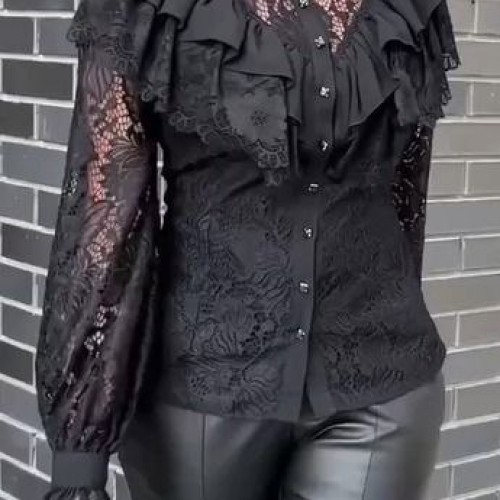 114207 TOPTAN SİYAH GÖMLEK toptan bayan giyim