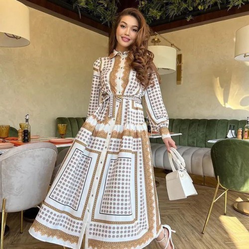 114216 TOPTAN EKRU ELBİSE toptan bayan giyim