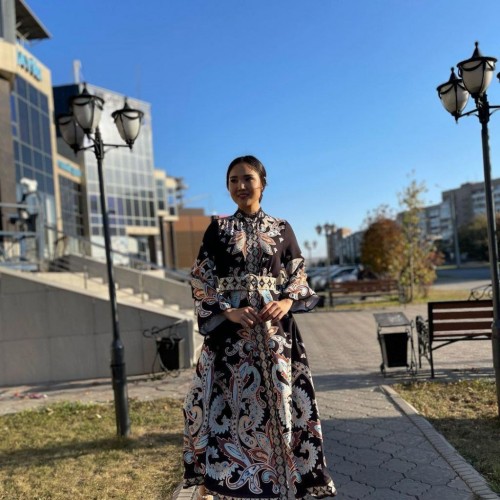 114228 TOPTAN DESENLİ ELBİSE toptan bayan giyim