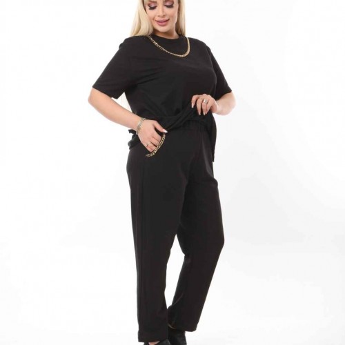 114576 TOPTAN SİYAH EŞOFMAN TAKIM toptan bayan giyim