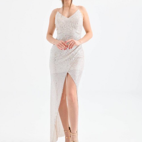 114587 TOPTAN GÜMÜŞ ABİYE toptan bayan giyim