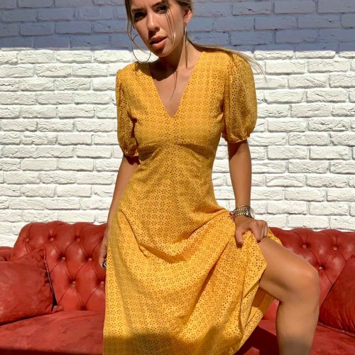 114602 TOPTAN HARDAL ELBİSE toptan bayan giyim