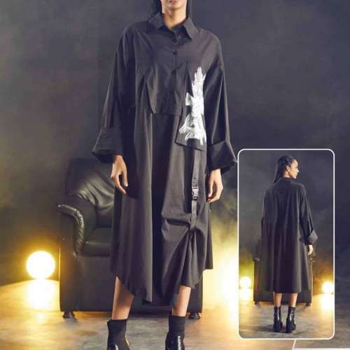 114630 TOPTAN SİYAH ELBİSE toptan bayan giyim