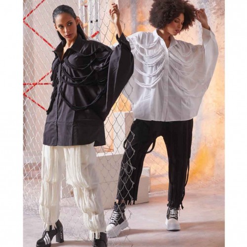 114712 TOPTAN SİYAH GÖMLEK toptan bayan giyim