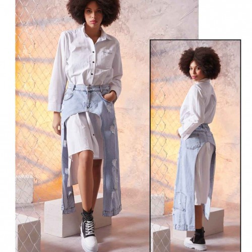 114765 TOPTAN BEYAZ ELBİSE toptan bayan giyim