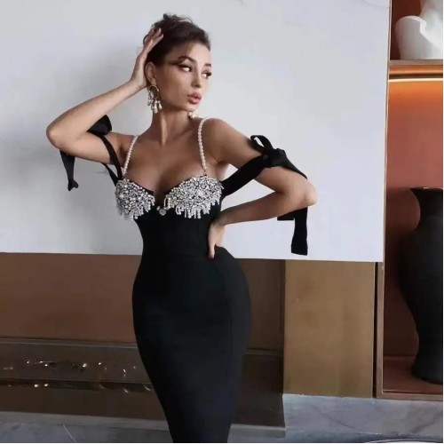 114953 TOPTAN SİYAH ELBİSE toptan bayan giyim