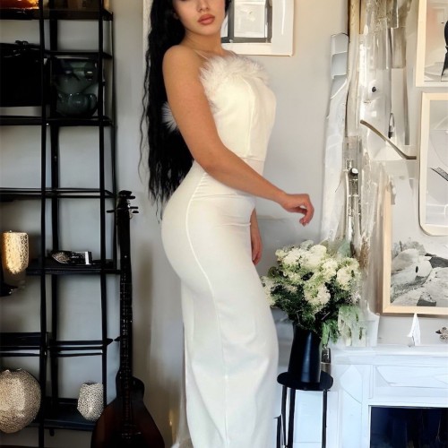 114973 TOPTAN BEYAZ ELBİSE toptan bayan giyim