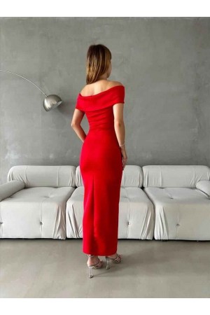 116063 أحمر فستان المساء