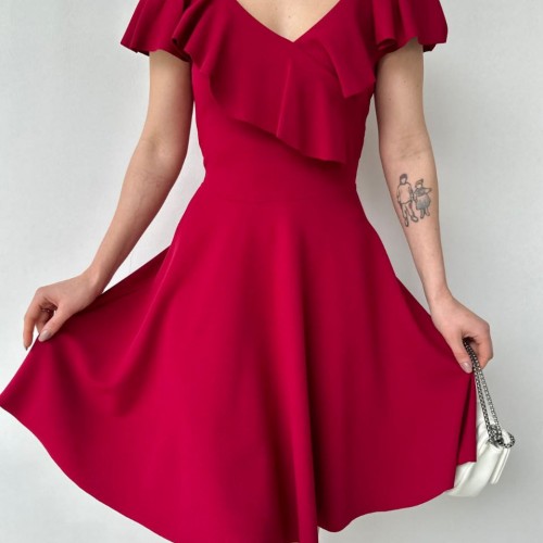 116150 TOPTAN KIRMIZI ELBİSE 116150 TOPTAN KIRMIZI ELBİSE toptan bayan giyim