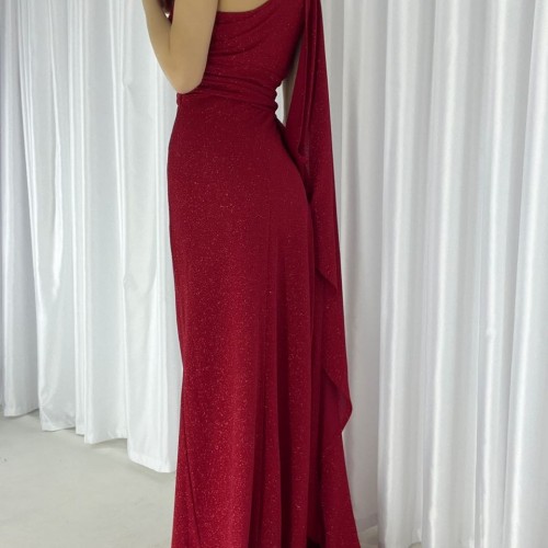 116276 TOPTAN KIRMIZI ABİYE toptan bayan giyim