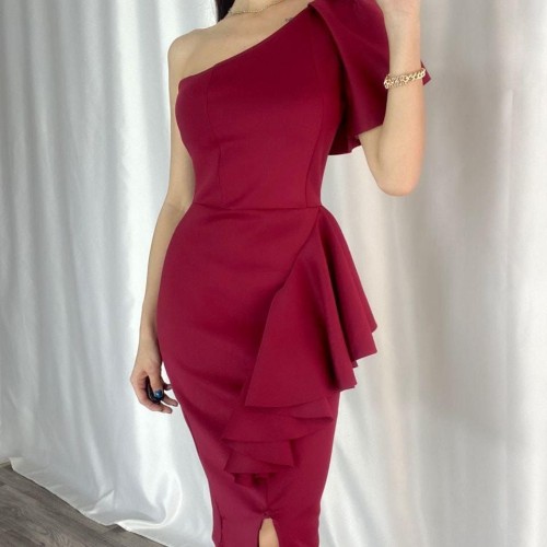 116282 TOPTAN BORDO ABİYE toptan bayan giyim