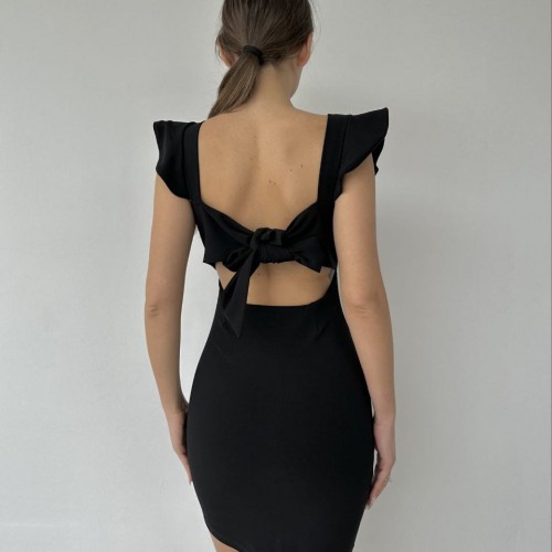 116328 TOPTAN SİYAH ELBİSE toptan bayan giyim