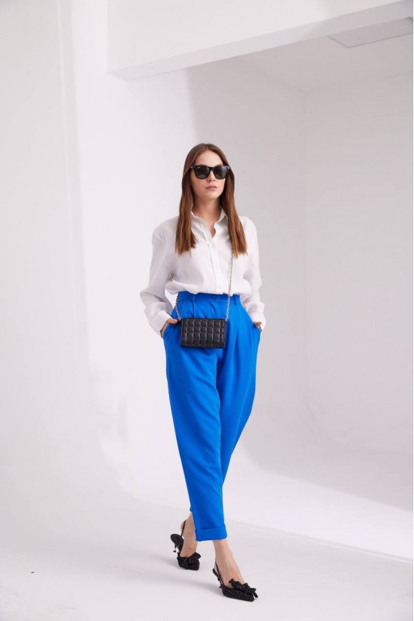 116985 blue TROUSERS