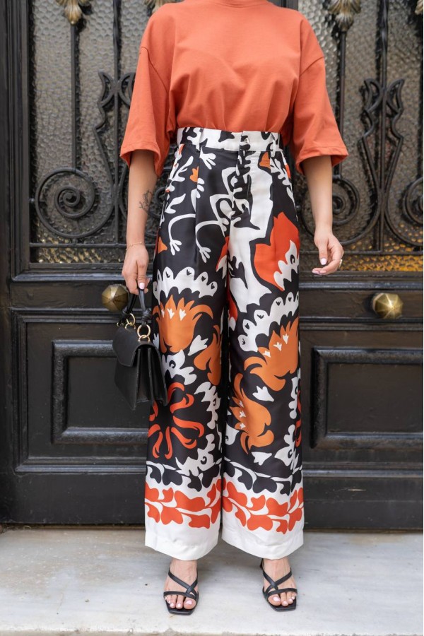 116997 patterned TROUSERS