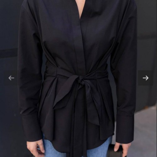 116999 TOPTAN SİYAH GÖMLEK toptan bayan giyim