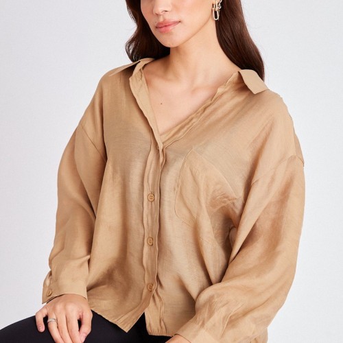 117042 TOPTAN VİZON GÖMLEK toptan bayan giyim