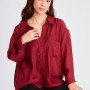 117049 TOPTAN BORDO GÖMLEK toptan bayan giyim