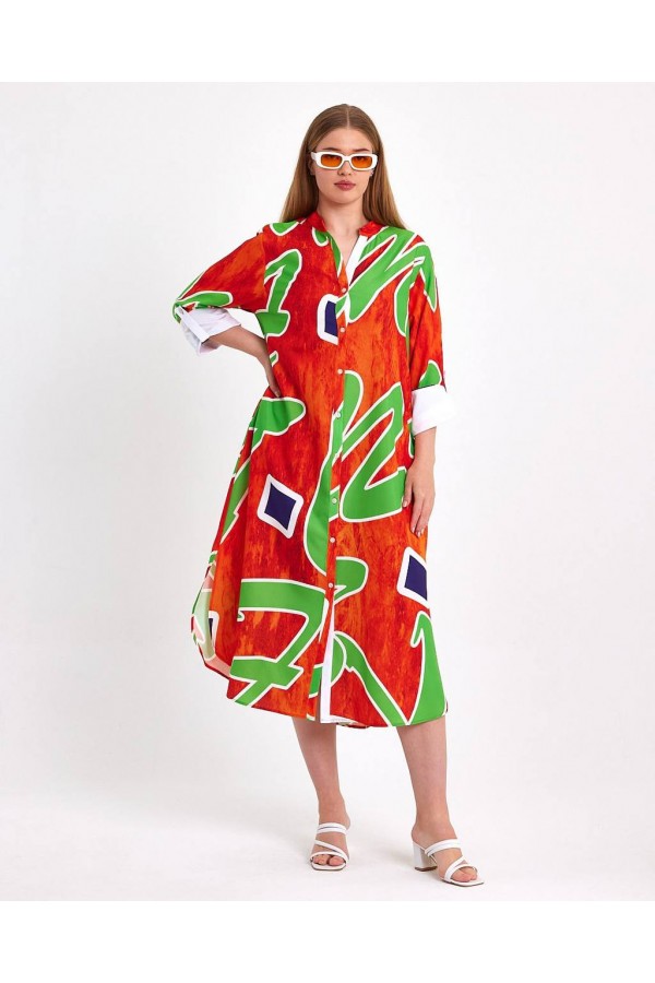 117162 patterned DRESS