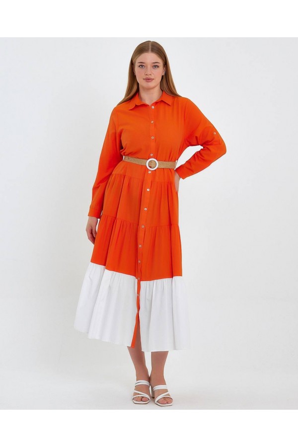 117192 orange DRESS