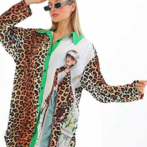 117308 TOPTAN DESENLİ ELBİSE toptan bayan giyim