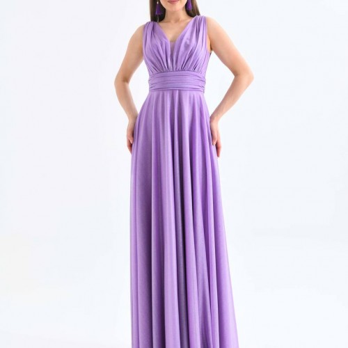 117669 TOPTAN LİLA ABİYE toptan bayan giyim