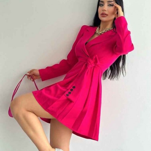 117860 TOPTAN FUŞYA ELBİSE toptan bayan giyim