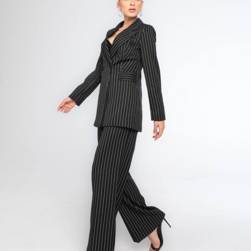 117916 TOPTAN SİYAH PANTOLON TAKIM toptan bayan giyim