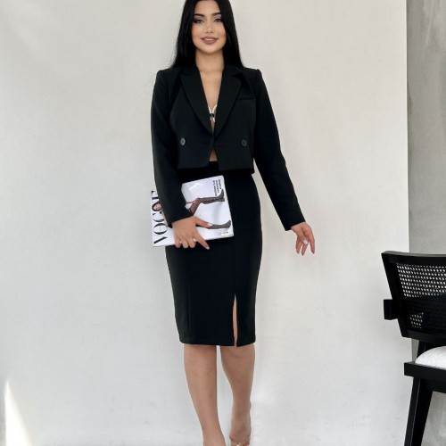 117923 TOPTAN SİYAH ETEK TAKIM 117923 TOPTAN SİYAH ETEK TAKIM toptan bayan giyim