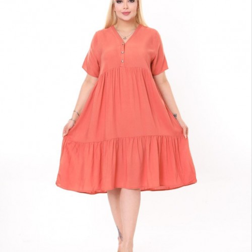 118182 TOPTAN NAR ÇİÇEĞİ ELBİSE toptan bayan giyim