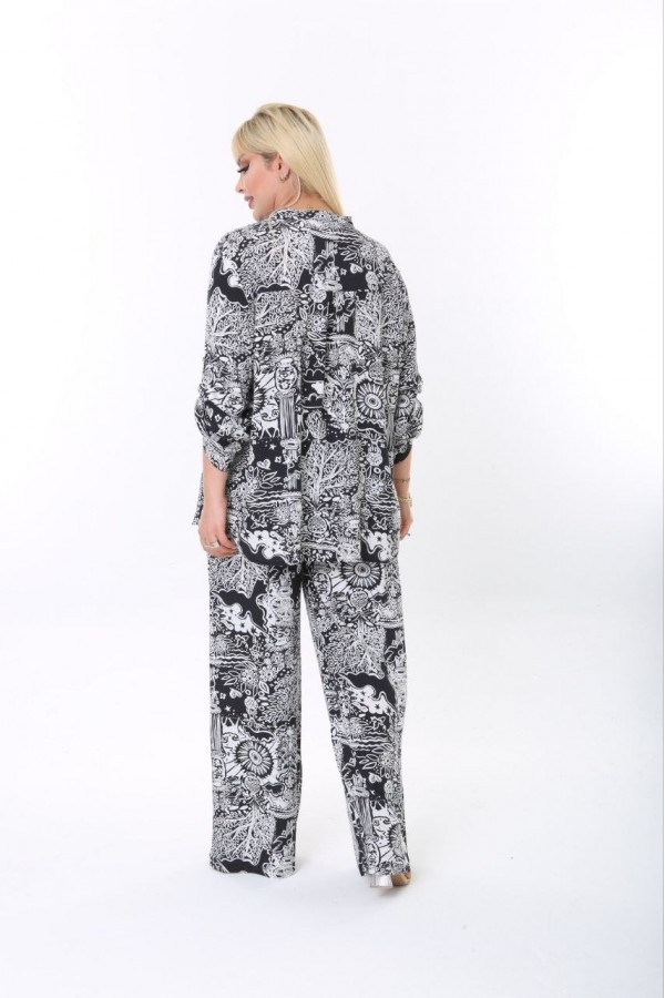 118186 patterned Pants suit