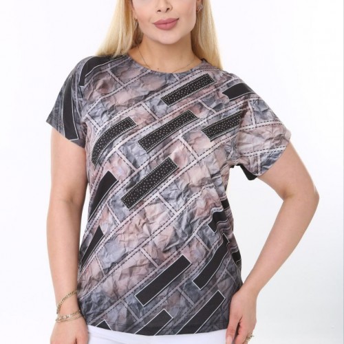 118194 TOPTAN DESENLİ BLUZ toptan bayan giyim