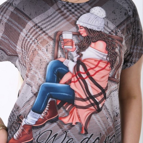 118197 TOPTAN DESENLİ BLUZ toptan bayan giyim