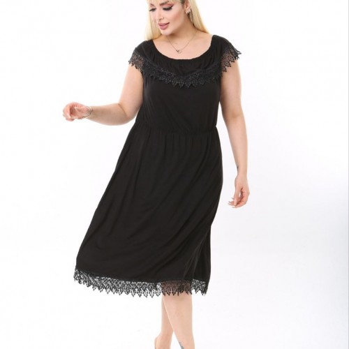 118243 TOPTAN SİYAH ELBİSE toptan bayan giyim