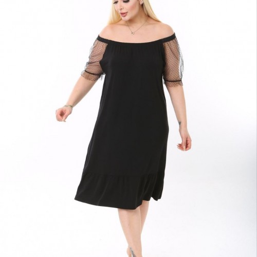 118245 TOPTAN SİYAH ELBİSE toptan bayan giyim