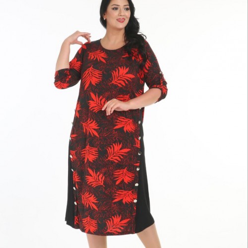 118249 TOPTAN DESENLİ ELBİSE toptan bayan giyim