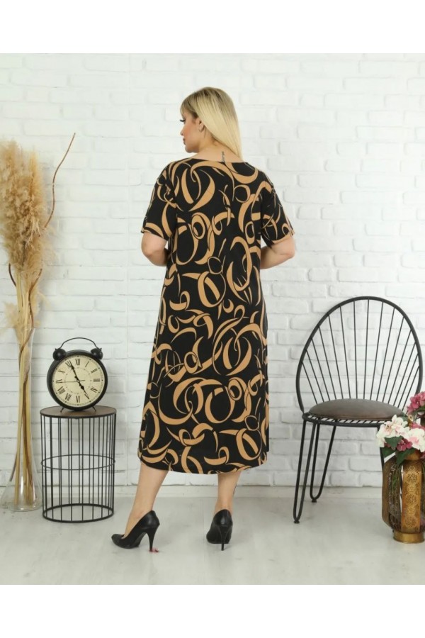 118256 patterned DRESS