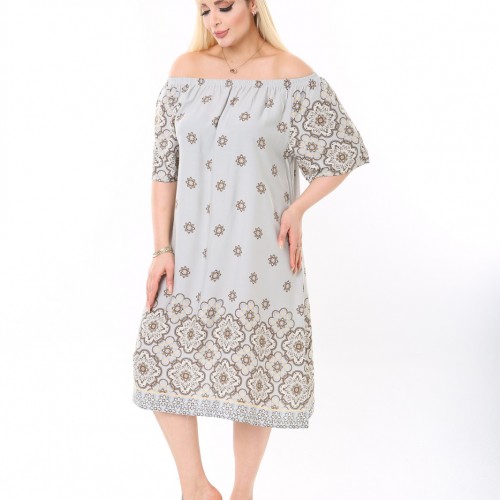 118265 TOPTAN DESENLİ ELBİSE toptan bayan giyim