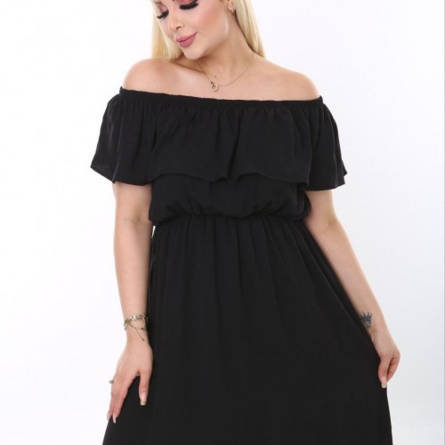 118267 TOPTAN SİYAH ELBİSE toptan bayan giyim