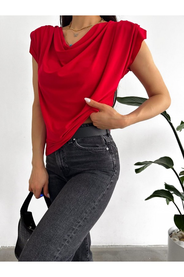 118485 red BLOUSE