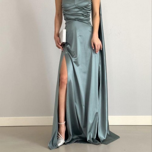 118543 TOPTAN SU YEŞİL ABİYE toptan bayan giyim