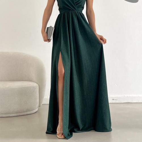 118706 TOPTAN ZÜMRÜT YEŞİL ABİYE toptan bayan giyim