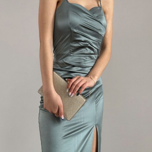 118747 TOPTAN YEŞİL ABİYE toptan bayan giyim