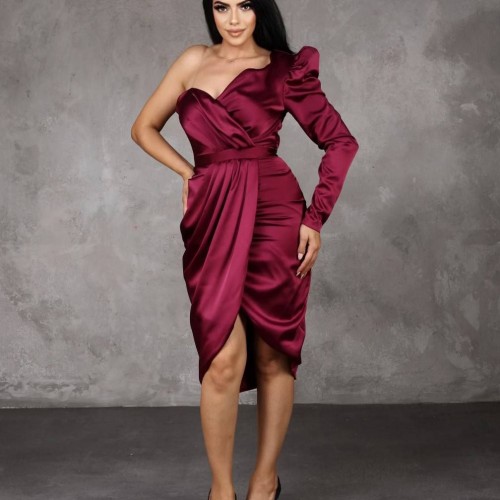 118896 TOPTAN BORDO ABİYE toptan bayan giyim