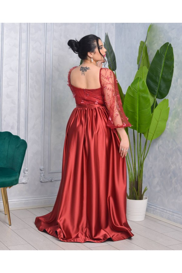 118906 burgundy Evening dress