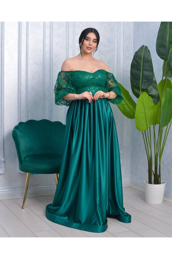 118910 Смарагдовий зелений Вечірня сукня
