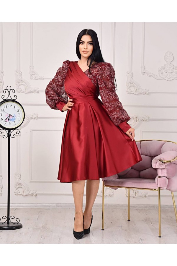 118912 burgundy Evening dress